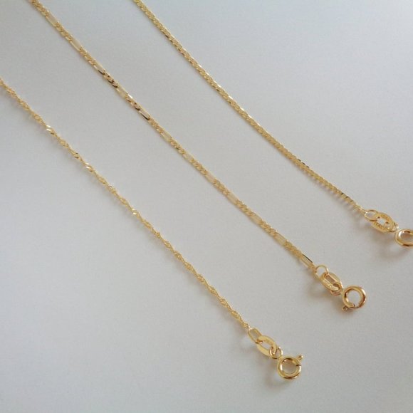 *SOLD* Solid Gold Anklet, 10K Real Gold Ankle Bracelet - Picture 3 of 5